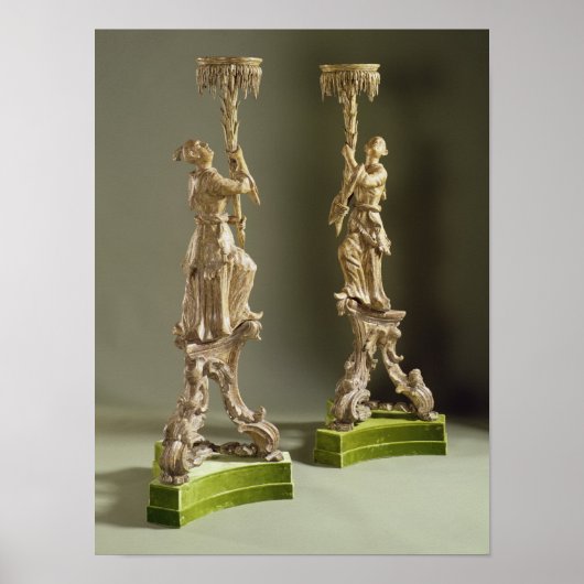 Poster George II chinoiserie torcheres, vers 1750 (Devant)