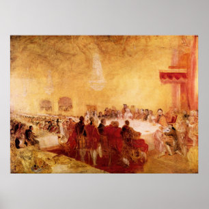 Poster George IV au banquet à Édimbourg par Joseph Turner