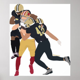 Poster George Kittle v Saints Jeu gagnant Jouer Minimalis