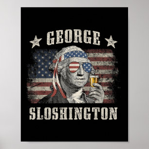 Poster George Sloshington 4 juillet Parti Washington Fu