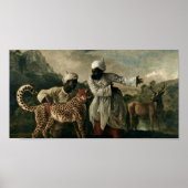 Poster George Stubbs - Cheetah avec deux serviteurs indie (Devant)