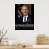 Poster George W. Bush avec une citation sur l'intolérance (Cuisine)