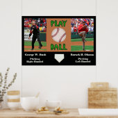 Poster George W Bush contre Barack Obama (Cuisine)