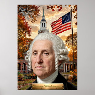 Poster George Washington : 1er président des États-Unis