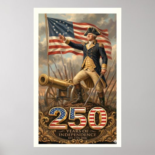 Poster George Washington: 250 Years of Independence Comme (Devant)
