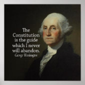 Poster George Washington Citation sur la Constitution (Devant)