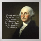 Poster George Washington Citation sur la liberté d'expres (Devant)