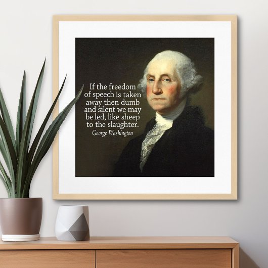 Poster George Washington Citation sur la liberté d'expres