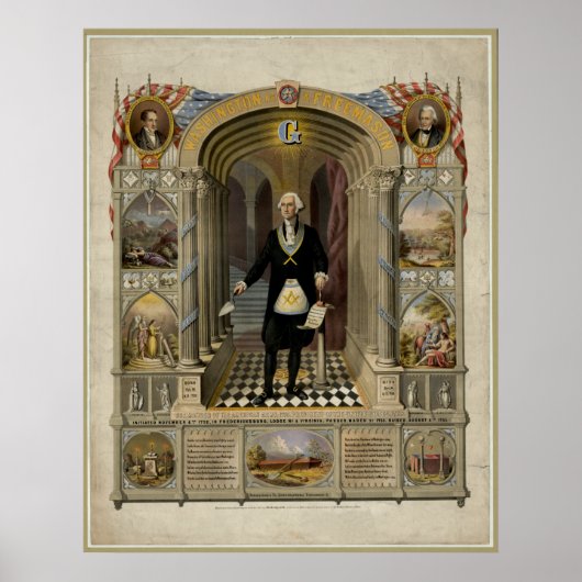 Poster George Washington Comme Portrait De Freemason, 186 (Devant)