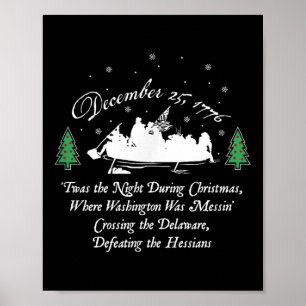 Poster George Washington Crossing Delaware War Indepen