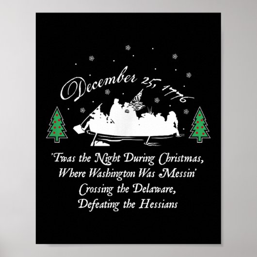 Poster George Washington Crossing Delaware War Indepen (Devant)