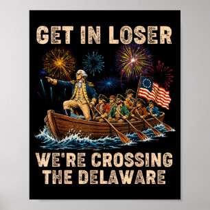 Poster George Washington Entre En Traversant Le Delaware