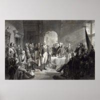 George Washington et ses généraux poster/imprimé