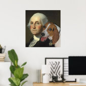 Poster George Washington et son Foxhound (Bureau à domicile)