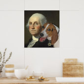 Poster George Washington et son Foxhound (Cuisine)