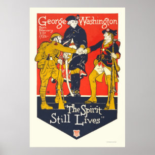 Poster George Washington "L'esprit vit toujours"
