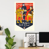 Poster George Washington "L'esprit vit toujours" (Bureau à domicile)