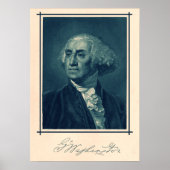 Poster George Washington Portrait & Signature (Devant)