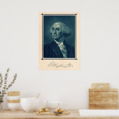 Poster George Washington Portrait & Signature (Cuisine)