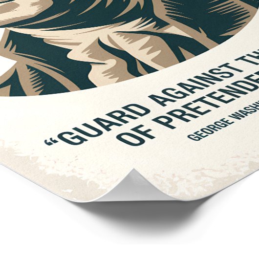 Poster George Washington Quote American President Art (Coin)