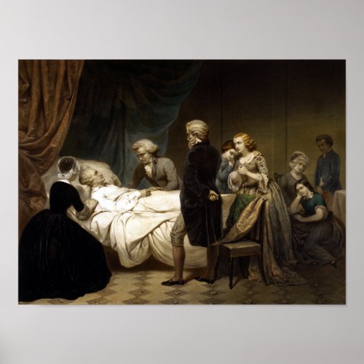 Poster George Washington Sur Son Lit De Mort (Devant)