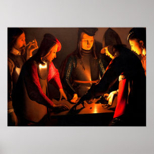 Poster Georges de la Tour - Les Joueurs de Dices
