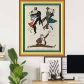 Poster Georges Goursat ~ Paris Belle Époque ~1913 ~ Post (Bureau à domicile)