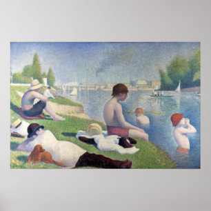 Poster Georges Seurat - Baigneurs à Asnières