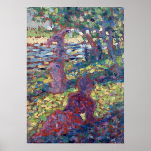 Poster Georges Seurat Femme dans un parc