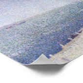 Poster Georges Seurat - La plage Le Bas Butin Honfleur (Coin)