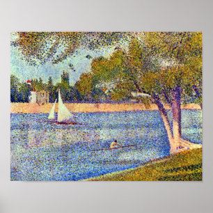 Poster Georges Seurat la Seine et la La grand Jatte