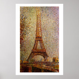 Poster Georges Seurat's Painting: The Eiffel Tower (1889)