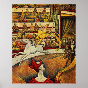Poster Georges Seurat's The Circus (1891) - Clown & Rider