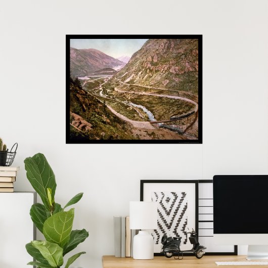 Poster Georgetown Loop Railroad avec un train 1899 (Bureau à domicile)