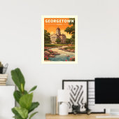 Poster Georgetown Texas vintage (Bureau à domicile)