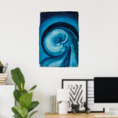 Poster Georgia O'Keeffe - Bleu I (Bureau à domicile)