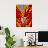 Poster Georgia O'Keeffe - Flower Abstraction (Bureau à domicile)