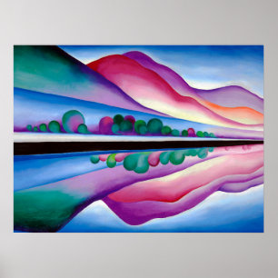 Poster Georgia O'Keeffe, Lake George Reflection (1921)