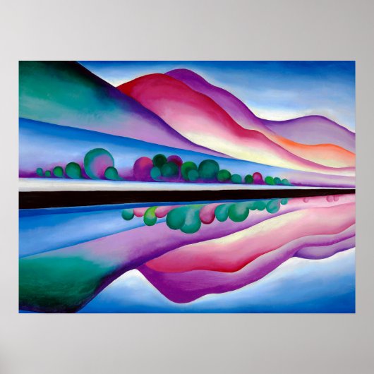 Poster Georgia O'Keeffe, Lake George Reflection (1921) (Devant)