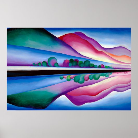 Poster Georgia O'Keeffe, Lake George Reflection (1921) (Devant)