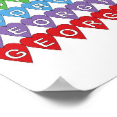 Poster Georgia Rainbow Hearts (Coin)