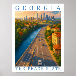 Poster Georgia the Peach State USA Travel Place