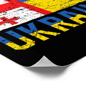 Poster Georgian-ukrainian Flag Flag - Friendly Countries  (Coin)