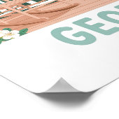 Poster Géorgie Peach State USA Summer Travel (Coin)