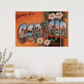 Poster Géorgie (Rose cherokee) - Grandes Scènes de lettre (Cuisine)