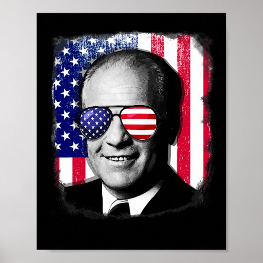 Poster Gerald Ford 4 juillet Drapeau (Devant)
