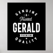 Poster Gerald Nom personnalisé Anniversaire (Devant)