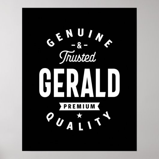 Poster Gerald Nom personnalisé Anniversaire (Devant)