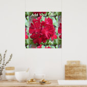 Poster Geranium Plant Red Floral (Cuisine)
