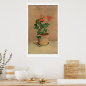 Poster Geraniums dans un pot, c.1905 (huile sur toile) (Cuisine)